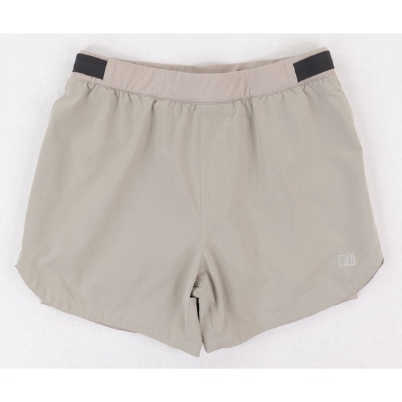 Topo Designs Other - Topo Designs Shorts Mens Medium 4.5" Inseam Light Tan Athletic Running Lined